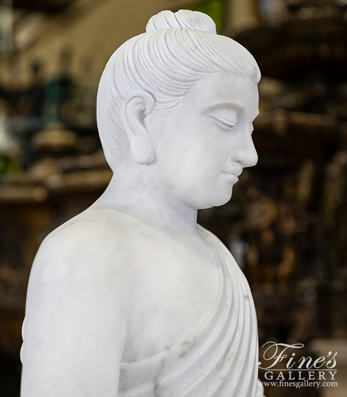 Marble Statues  - Solid Marble Buddha Statue - MS-1420